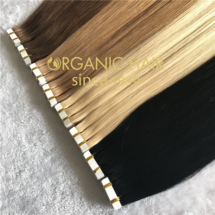 High quality custom color tape in hair extensions CC115